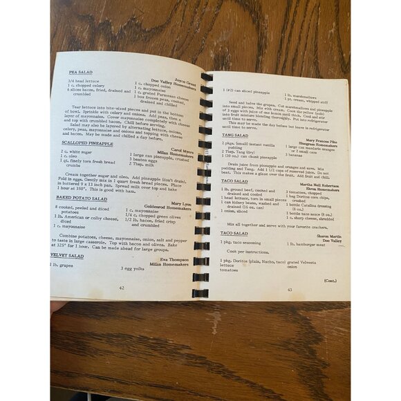 Vintage 1985 Meade County Extension Homemakers Best Recipes Spiral-Bound Kentuck - Picture 7 of 11